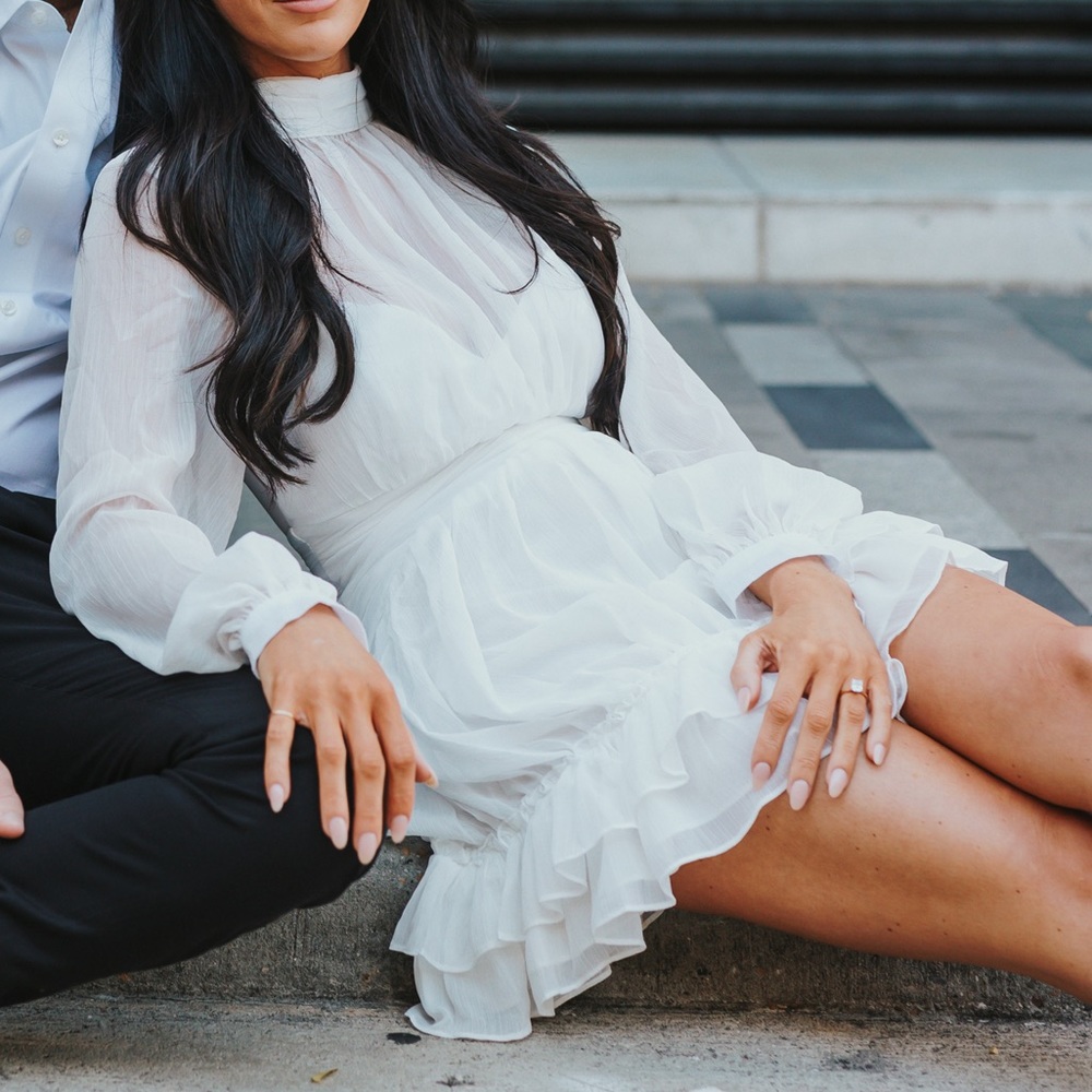 Blossoming Words Dress White - XS